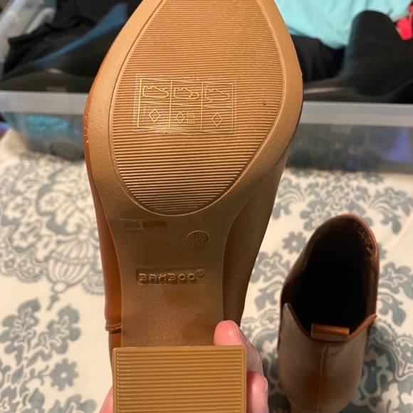 Camel Block Heel Booties - Picture 7 of 8